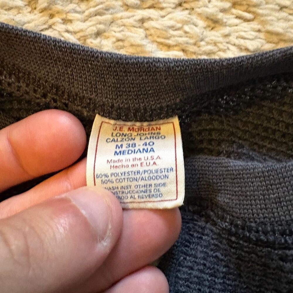 Vintage Mens Henley Thermal Long Sleeve Tee SZ M - Picture 2 of 5